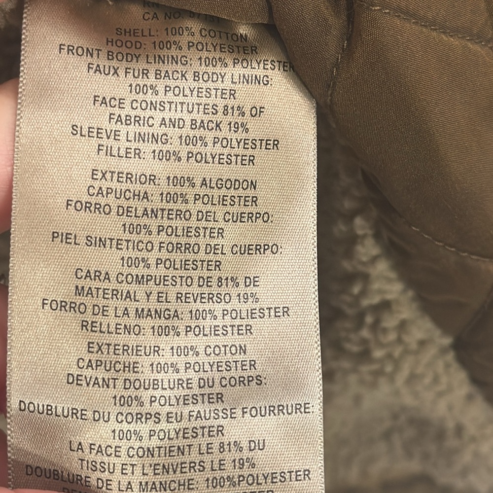 LEVI’S Washed Cotton Brown Jacket Removable Hood Snap/Zipper Front Size Small - Picture 11 of 14